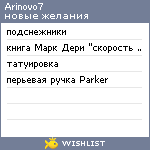 My Wishlist - arinovo7