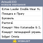 My Wishlist - arinusik333