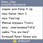 My Wishlist - arisu_chan