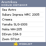 My Wishlist - arostrikoza