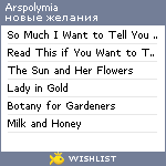 My Wishlist - arspolymia