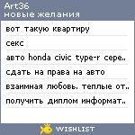 My Wishlist - art36