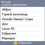 My Wishlist - artask