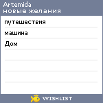 My Wishlist - artemida