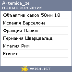 My Wishlist - artemida_zel