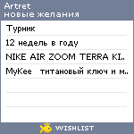 My Wishlist - artret