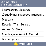 My Wishlist - arunanera