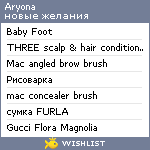 My Wishlist - aryona