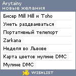 My Wishlist - arytainy