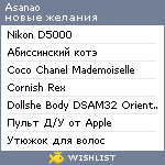 My Wishlist - asanao