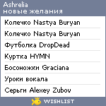 My Wishlist - ashrelia