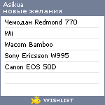 My Wishlist - asikua