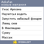 My Wishlist - askafan