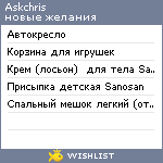 My Wishlist - askchris