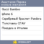 My Wishlist - asolnce