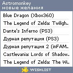 My Wishlist - astromonkey