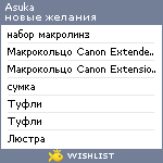 My Wishlist - asuka_d