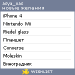 My Wishlist - asya_vas