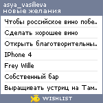 My Wishlist - asya_vasilieva