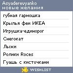 My Wishlist - asyaderevyanko