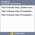 My Wishlist - asyahse