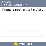 My Wishlist - ataliali