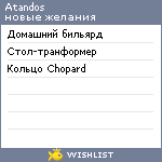 My Wishlist - atandos