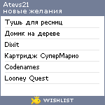 My Wishlist - atevs21