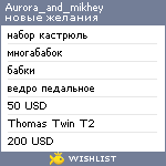 My Wishlist - aurora_and_mikhey