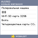 My Wishlist - av1983