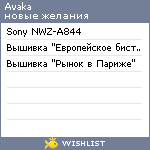 My Wishlist - avaka