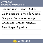 My Wishlist - avantika