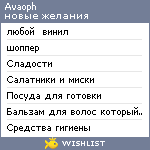 My Wishlist - avaoph