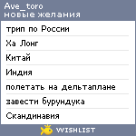 My Wishlist - ave_toro