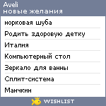 My Wishlist - aveli