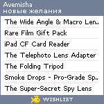 My Wishlist - avemisha