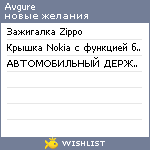 My Wishlist - avgure