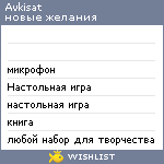 My Wishlist - avkisat