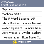 My Wishlist - avpopova