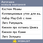 My Wishlist - avroraava