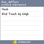 My Wishlist - axe_deffect