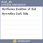 My Wishlist - axel_zlo