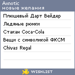 My Wishlist - axnotic