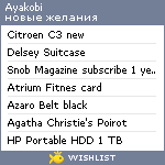 My Wishlist - ayakobi