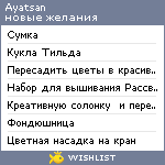 My Wishlist - ayatsan