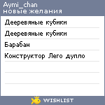 My Wishlist - aymi_chan