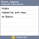 My Wishlist - aynat_dugerep