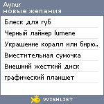 My Wishlist - aynur