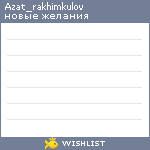 My Wishlist - azat_rakhimkulov