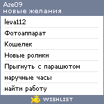 My Wishlist - aze09